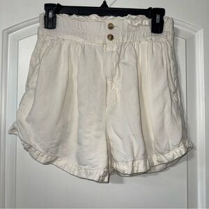 Madewell Linen Blend Off White Shorts Women’s Size XS Pockets Beachy